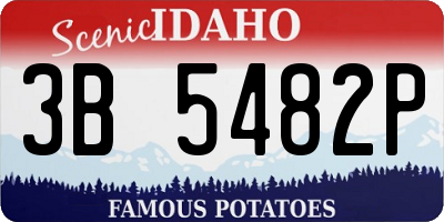ID license plate 3B5482P