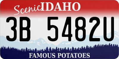 ID license plate 3B5482U