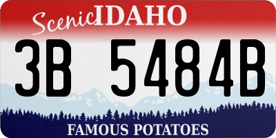ID license plate 3B5484B