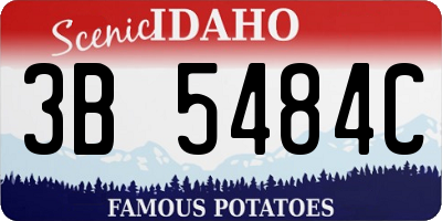 ID license plate 3B5484C