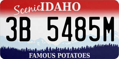 ID license plate 3B5485M