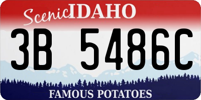 ID license plate 3B5486C