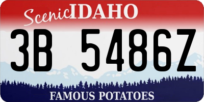 ID license plate 3B5486Z