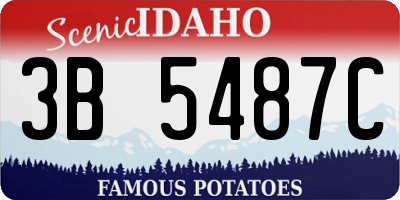 ID license plate 3B5487C
