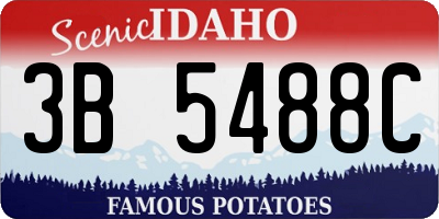 ID license plate 3B5488C