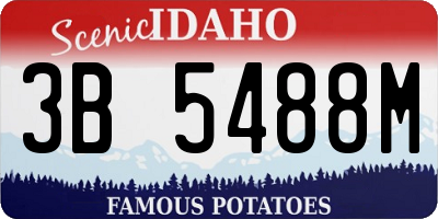 ID license plate 3B5488M