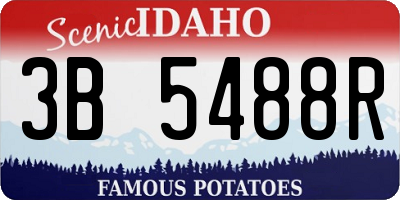 ID license plate 3B5488R