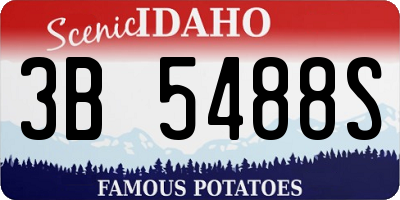 ID license plate 3B5488S