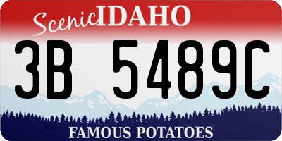 ID license plate 3B5489C