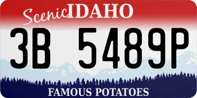 ID license plate 3B5489P