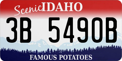 ID license plate 3B5490B