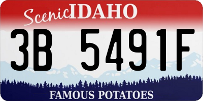 ID license plate 3B5491F