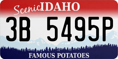 ID license plate 3B5495P