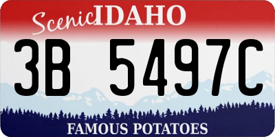 ID license plate 3B5497C