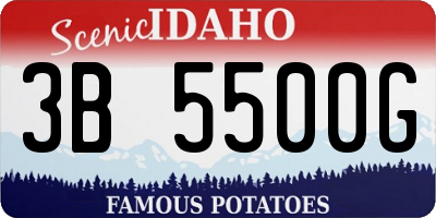 ID license plate 3B5500G