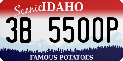 ID license plate 3B5500P