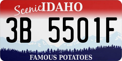 ID license plate 3B5501F