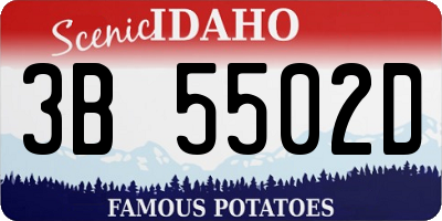 ID license plate 3B5502D