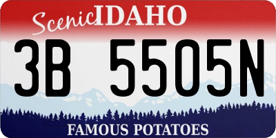 ID license plate 3B5505N