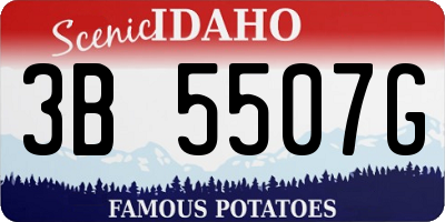 ID license plate 3B5507G
