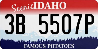 ID license plate 3B5507P
