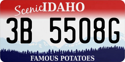 ID license plate 3B5508G