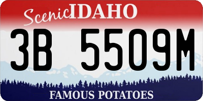 ID license plate 3B5509M