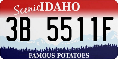ID license plate 3B5511F