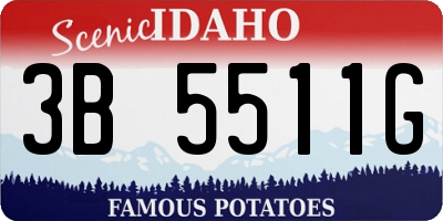 ID license plate 3B5511G