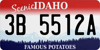 ID license plate 3B5512A