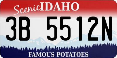 ID license plate 3B5512N