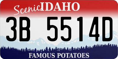 ID license plate 3B5514D