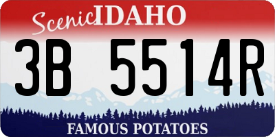 ID license plate 3B5514R