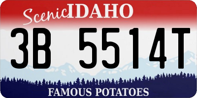 ID license plate 3B5514T