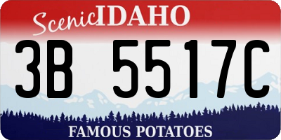 ID license plate 3B5517C