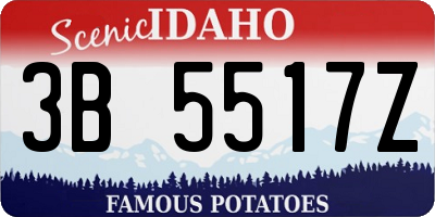 ID license plate 3B5517Z