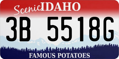 ID license plate 3B5518G