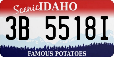 ID license plate 3B5518I