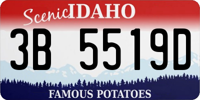 ID license plate 3B5519D
