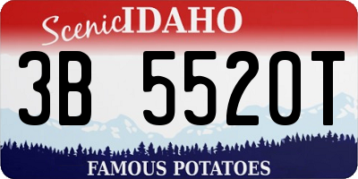 ID license plate 3B5520T