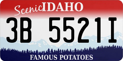 ID license plate 3B5521I