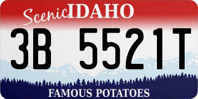 ID license plate 3B5521T