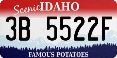 ID license plate 3B5522F