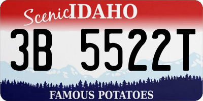 ID license plate 3B5522T