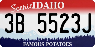 ID license plate 3B5523J