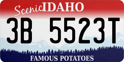 ID license plate 3B5523T