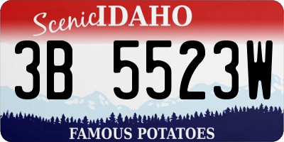 ID license plate 3B5523W