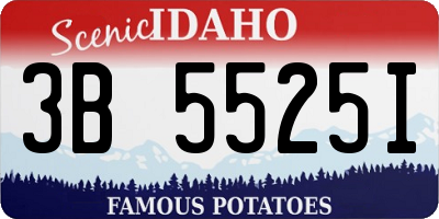 ID license plate 3B5525I