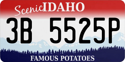 ID license plate 3B5525P