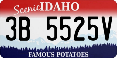 ID license plate 3B5525V